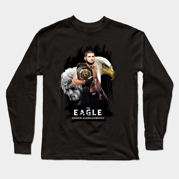 Eagle Khabib Long Sleeve T-Shirt by RetroVania